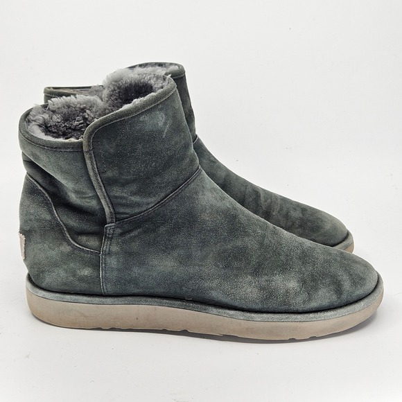 UGG Men\'s Freamon‎ Zip Slate Suede Sheepskin Lined Ankle Boots Sz 40 Casual Cozy main image 12